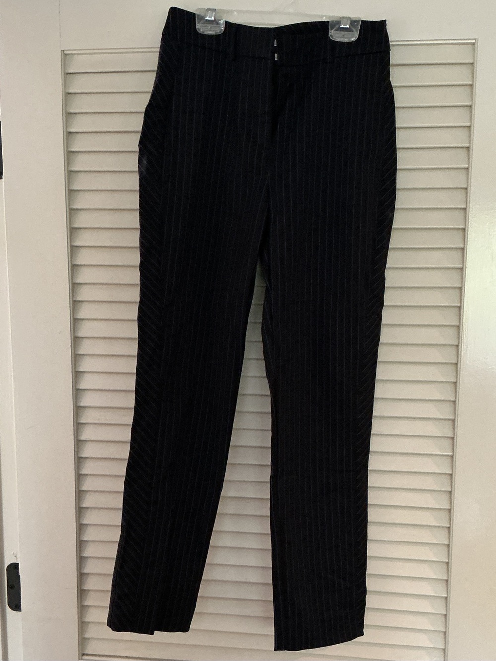 White House Black Market Black Pinstripe Ankle Pants